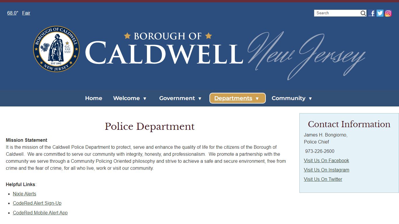 Police - Caldwell, New Jersey